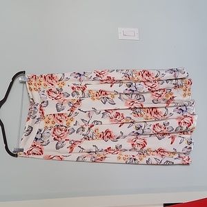 T Tahari floral satin midi skirt size large